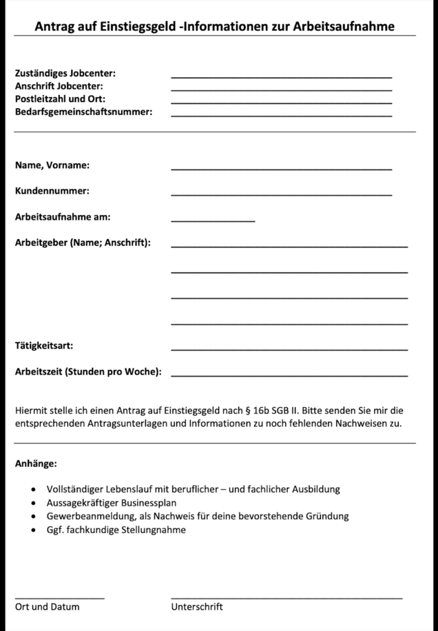 einstiegsgeld