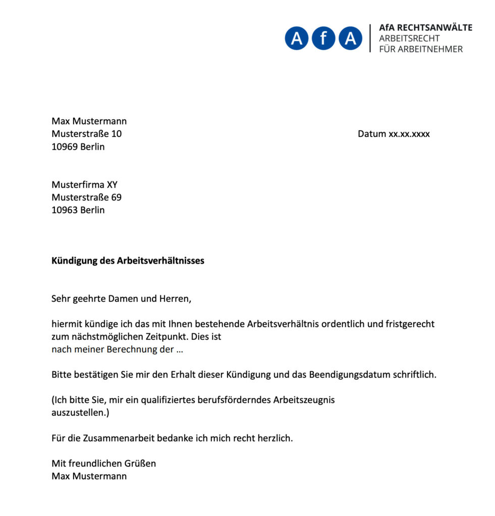 kundigung